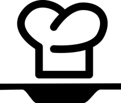 Chef Hat On A Plate From Side View Icon Svg Vector, Free Vectors File